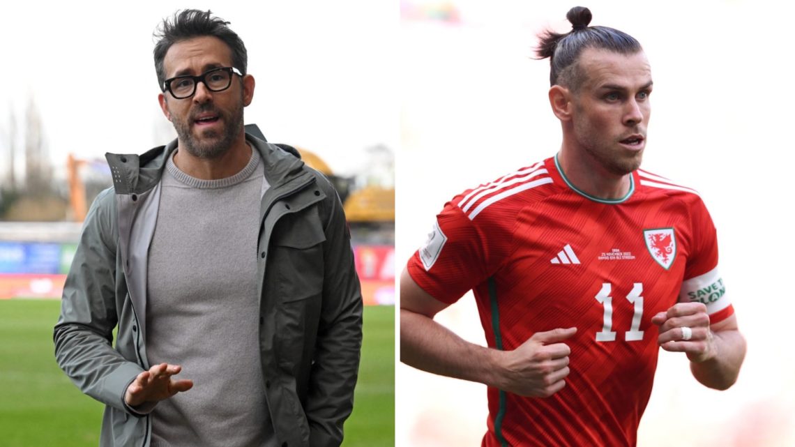Ryan Reynolds speaks to the media ahead of the English FA Cup fourth round football match between Wrexham and Sheffield United. Gareth Bale in acti...