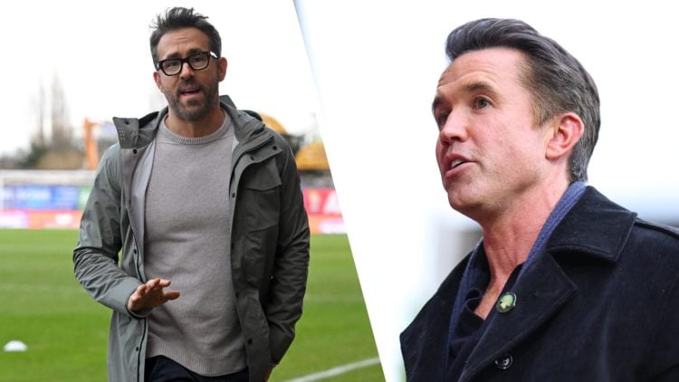 Ryan Reynolds speaks to the media ahead of the English FA Cup fourth round football match between Wrexham and Sheffield United. Rob McElhenney ahea...