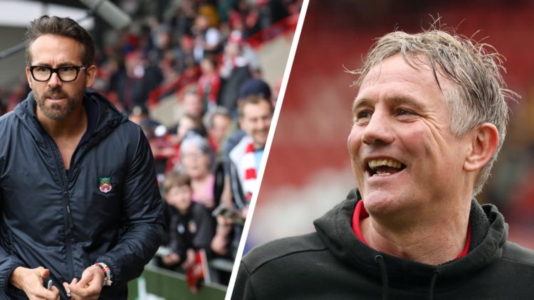 Ryan Reynolds signs autographs and has picture with fans ahead of the Vanarama National League match between Wrexham and Boreham Wood. Phil Parkins...