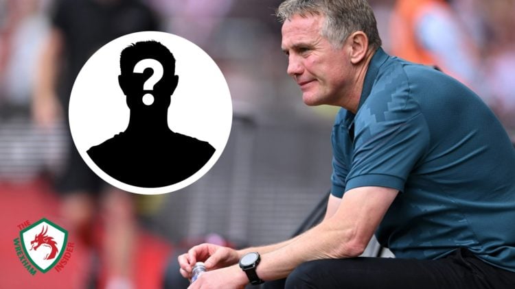 Wrexham manager Phil Parkinson during the Championship game vs Southampton. Inset a picture of a mystery player.