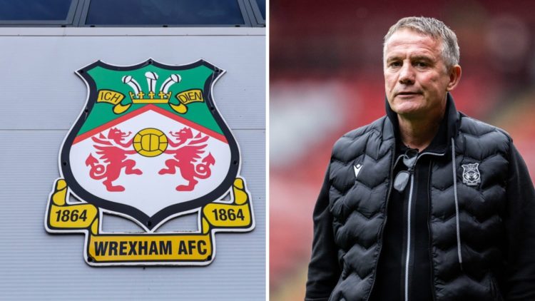 An exterior view of the Racecourse Ground during Wrexham v Wolverhampton Wanderers U21in the EFL Trophy. Manager Phil Parkinson of Wrexham AFC
