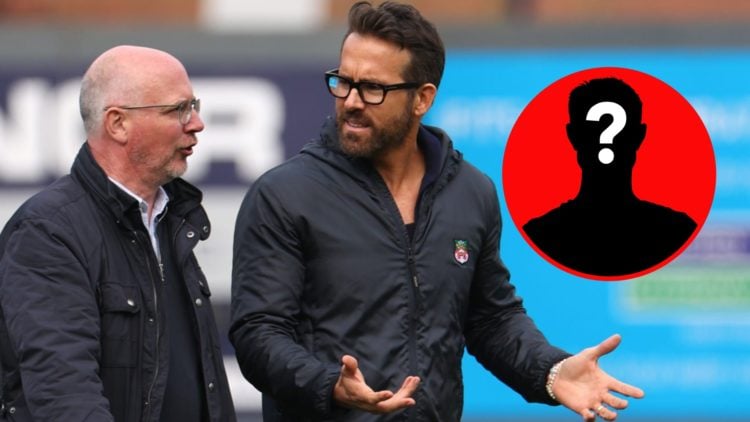 Ryan Reynolds and Shaun Harvey at Wrexham v Boreham Wood - Vanarama National League