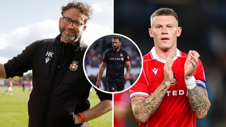 Humphrey Ker before Wrexham v Salford City EFL League Two match. Ollie Palmer during Wrexham v Los Angeles Galaxy II - Pre-Season Friendly. James M...