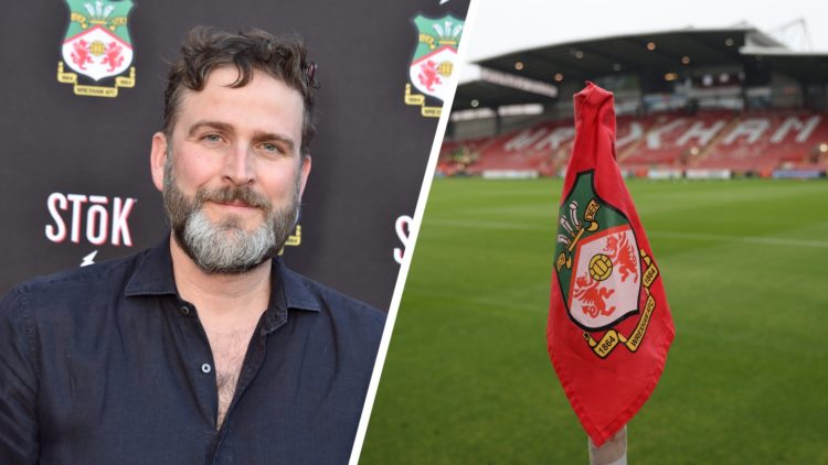 Humphrey Ker at the "Welcome to Wrexham: Wrex Coast Tour". A general view of a Wrexham corner flag before Wrexham AFC v Shrewsbury Town FC in the S...
