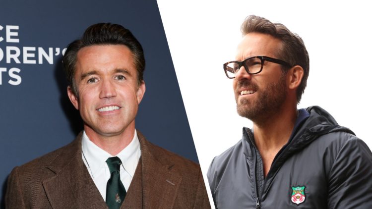 Rob McElhenney at The Alliance for Children's Rights 33rd Annual Champions for Children held at The Beverly Wilshire. Ryan Reynolds looks on ahead ...