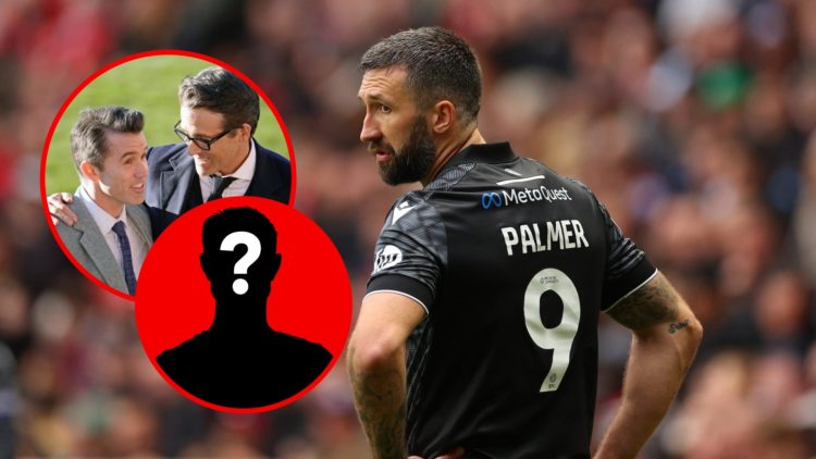 Ollie Palmer in action during Charlton Athletic FC v Wrexham AFC in the Sky Bet League One clash. Rob McElhenney and Ryan Reynolds talk as they wai...