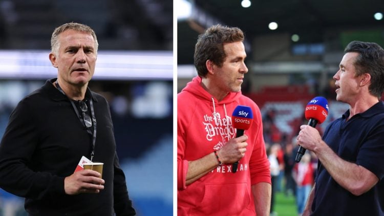 Manager of Wrexham AFC Phil Parkinson arrives. Rob Mac and Ryan Reynolds after Wrexham vs Charlton Athletic