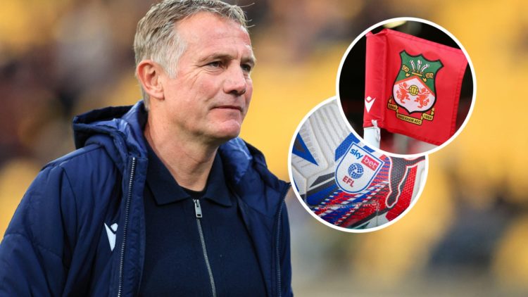 Wrexham boss Phil Parkinson looks on against Wellington Phoenix. A detailed view of the SkyBet and EFL league logo on a white Puma match ball befor...