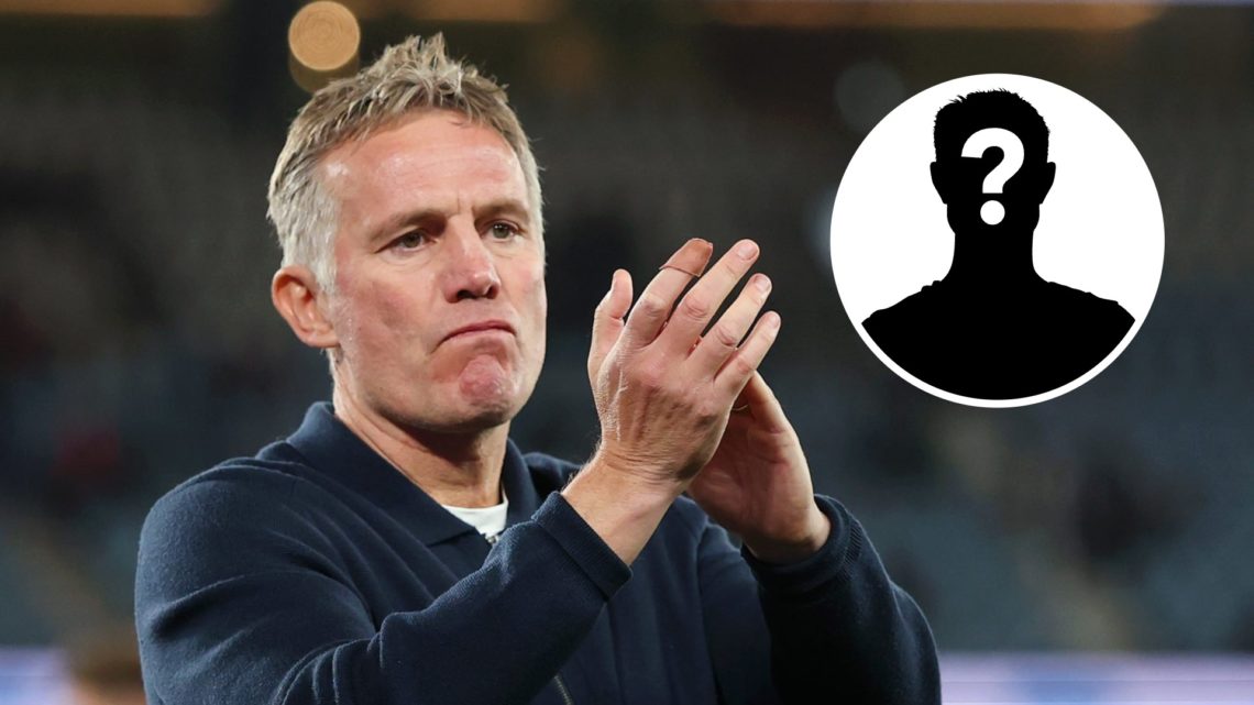 Wrexham boss Phil Parkinson. Inset, a mystery player icon.