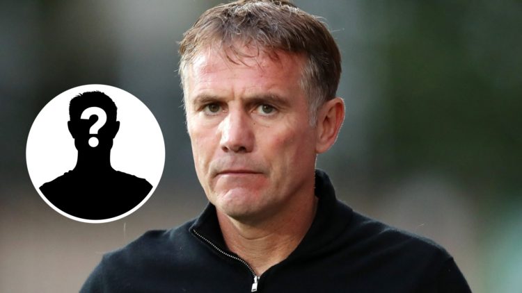 Wrexham manager Phil Parkinson with mystery graphic inset.