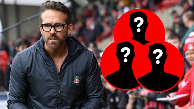 Ryan Reynolds signs autographs and has picture with fans ahead of the Vanarama National League match between Wrexham and Boreham Wood