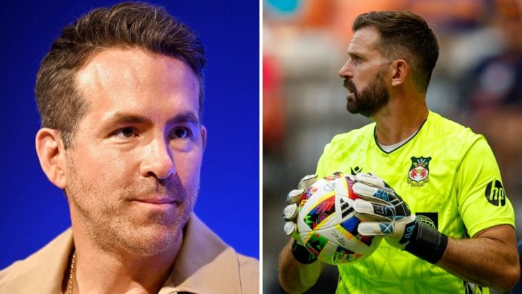 Ryan Reynolds speaks the 2024 Forbes Iconoclast Summit at Cipriani Wall Street. Wrexham goalkeeper Mark Howard in action against Vancouver Whitecaps.