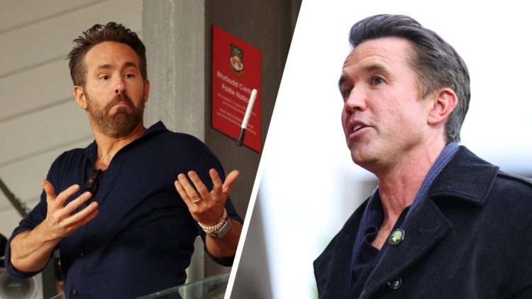 Ryan Reynolds, Owner of Wrexham. Rob McElhenney ahead of Wrexham AFC v Charlton Athletic FC in the Sky Bet League One clash.