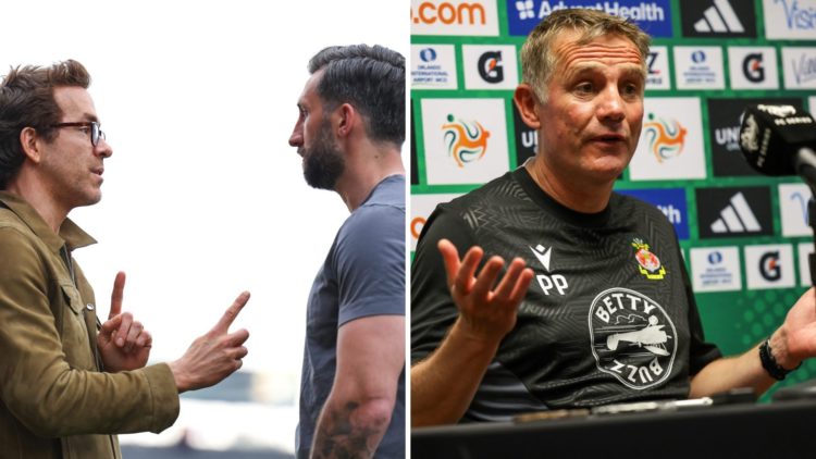 Ollie Palmer and Ryan Reynolds before Wrexham's League One clash with Charlton Athletic. Phil Parkinson at a Wrexham press conference.