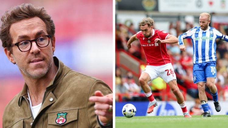 Ryan Reynolds ahead of Wrexham AFC v Charlton Athletic FC - Sky Bet League One. Sam Smith and Barry Bannan during Wrexham AFC v Sheffield Wednesday...