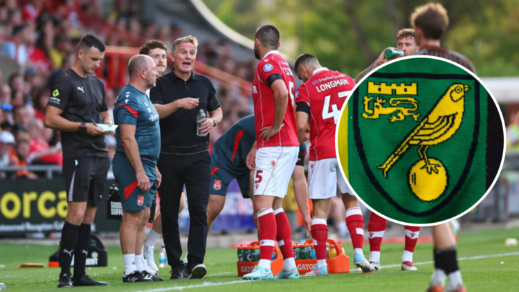 Phil Parkinson the head coach / manager of Wrexham instructs his players during the Carabao Cup first round match between Wrexham and Hull City Ins...