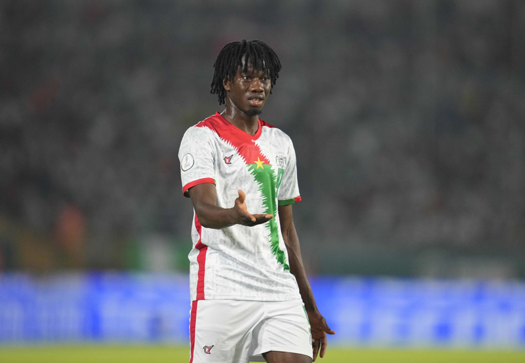 Issa Kabore in action for Burkina Faso
