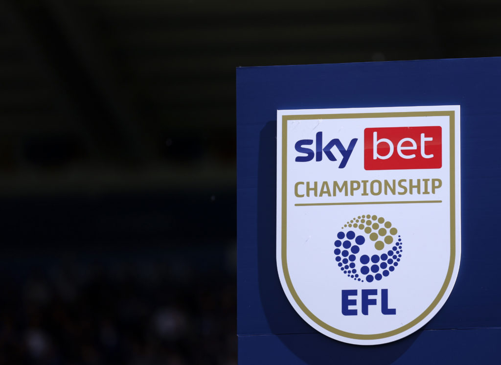 EFL Championship logo at Leicester City v Blackburn Rovers