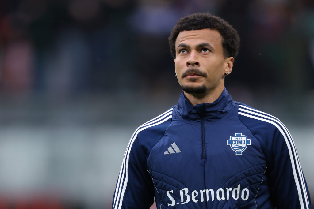Dele Alli of Como 1907 reacts