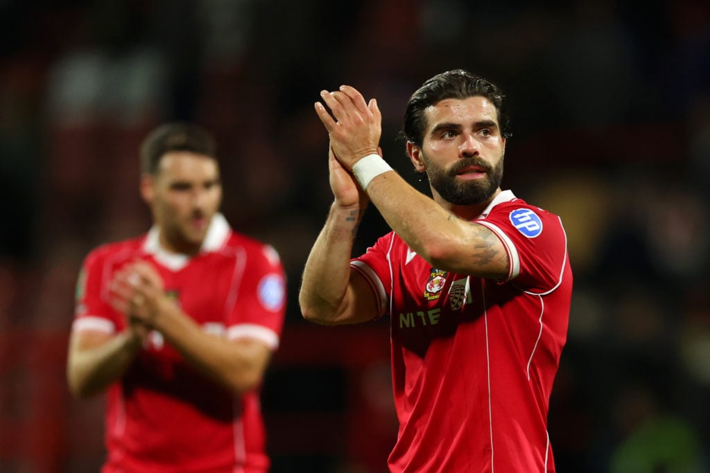 Elliot Lee during Wrexham v Reading - Carabao Cup Third Round