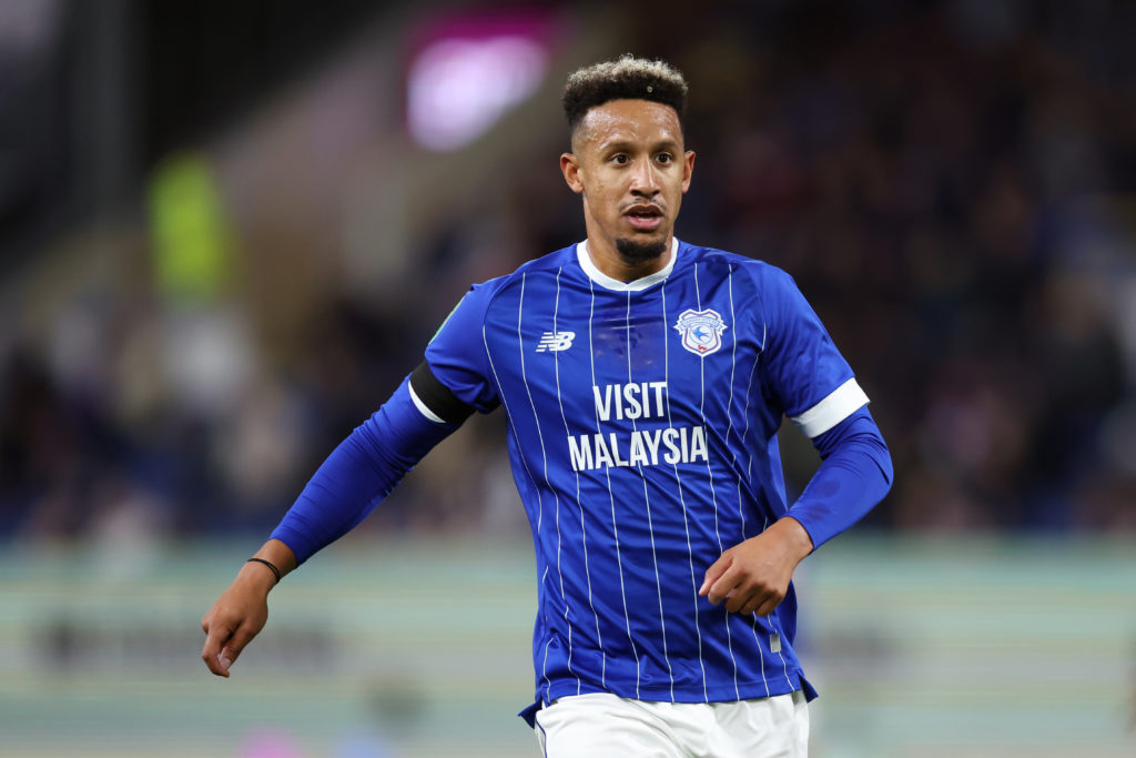 Callum Robinson in action during Burnley v Cardiff City