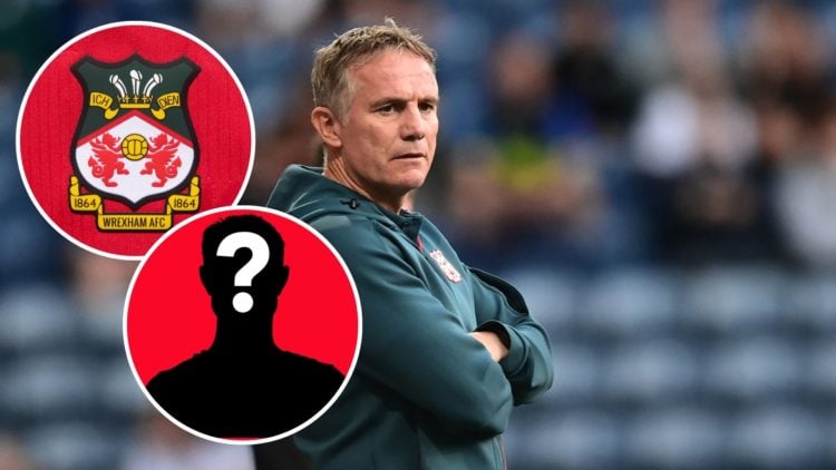 Image of Wrexham manager Phil Parkinson looks on during the Carabao Cup Second Round match between Preston North End and Wrexham, insets of The off...