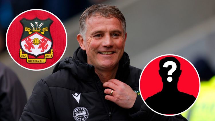Image of Wrexham manager Phil Parkinson looks on during the Emirates FA Cup Third Round match between Shrewsbury Town and Wrexham, insets of The of...