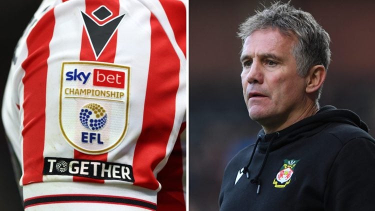 Detailed view of the Sky Bet Championship logo during the Sky Bet Championship match between Watford and Stoke City. Phil Parkinson during Notts Co...