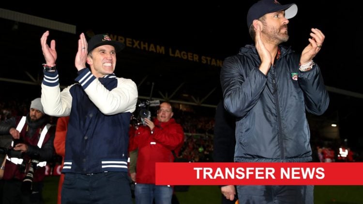 Rob McElhenney and Ryan Reynolds celebrate as Wrexham win the Vanarama National League