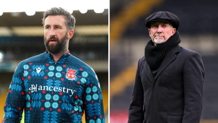 A split image of Wrexham striker Ollie Palmer (L) and Swindon Town boss Ian Holloway (R)