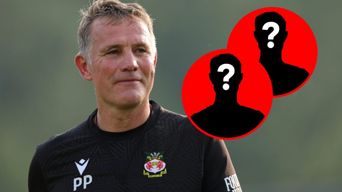 Wrexham boss Phil Parkinson looks on during a training session.