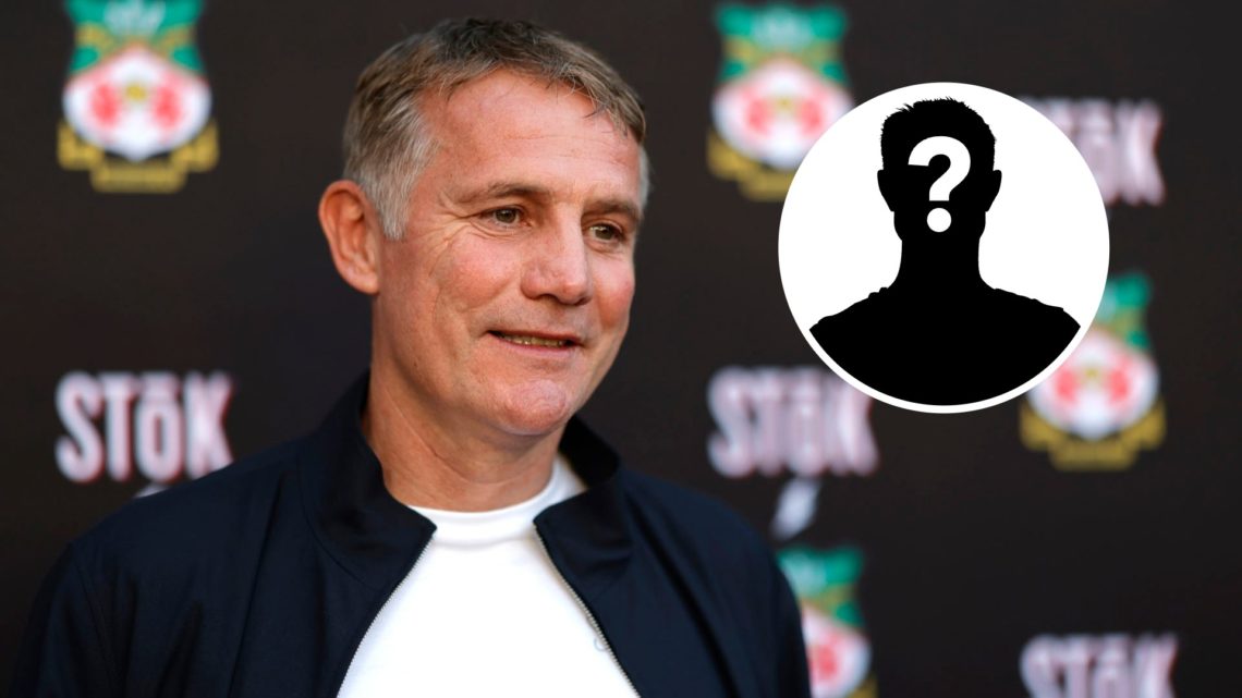Wrexham boss Phil Parkinson at the Wrex Coast Tour. Inset, a mystery player icon