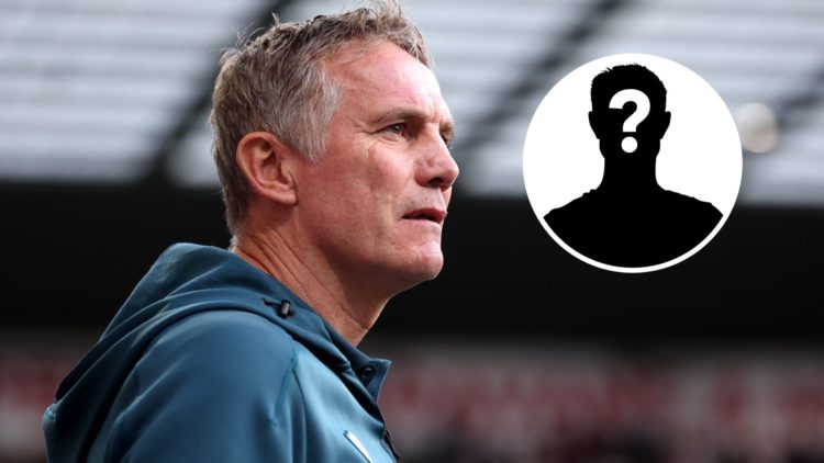 Wrexham boss Phil Parkinson. Inset, a mystery player icon
