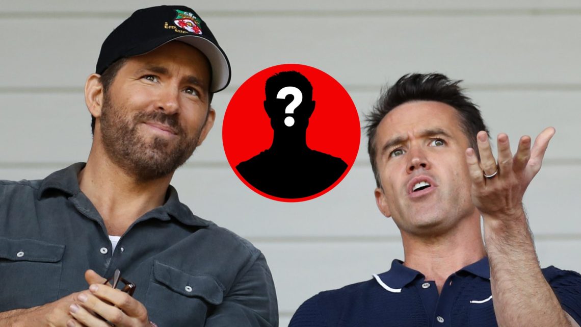 Ryan Reynolds and Rob McElhenney look on before Wrexham's Vanarama National League Play-Off Semi-Final match against Grimsby Town.