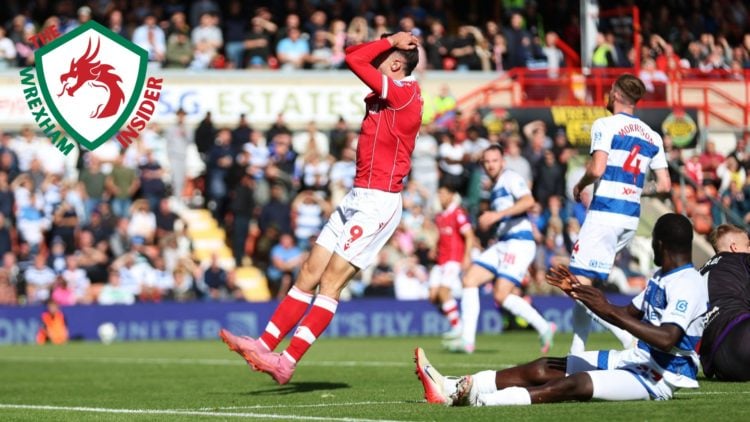 Wrexham player Ryan Hardie in action.