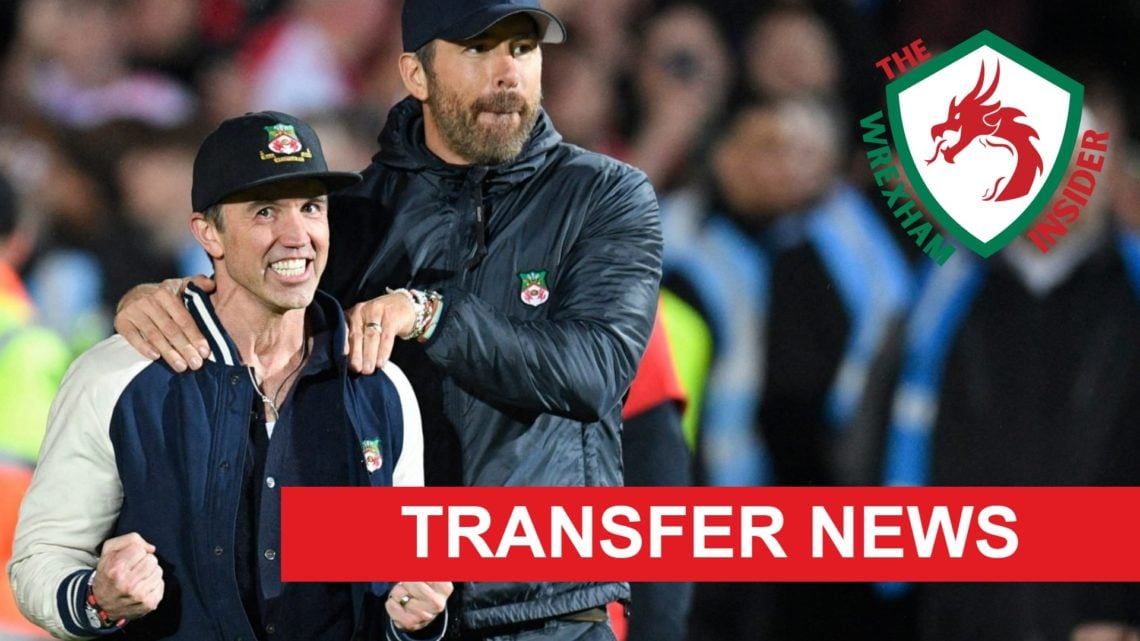 Wrexham co-owners Ryan Reynolds and Rob Mac celebrate promotion.
