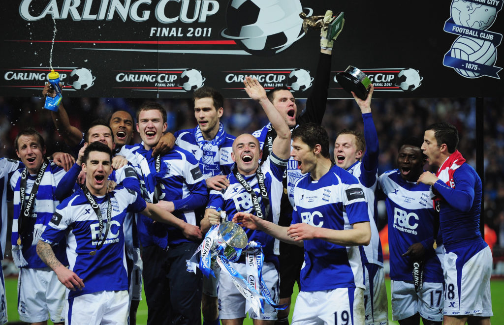 Birmingham City celebrate League Cup win in 2011
