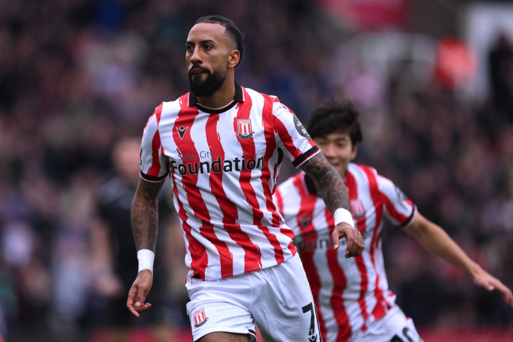 Sorba Thomas for Stoke City against Norwich City