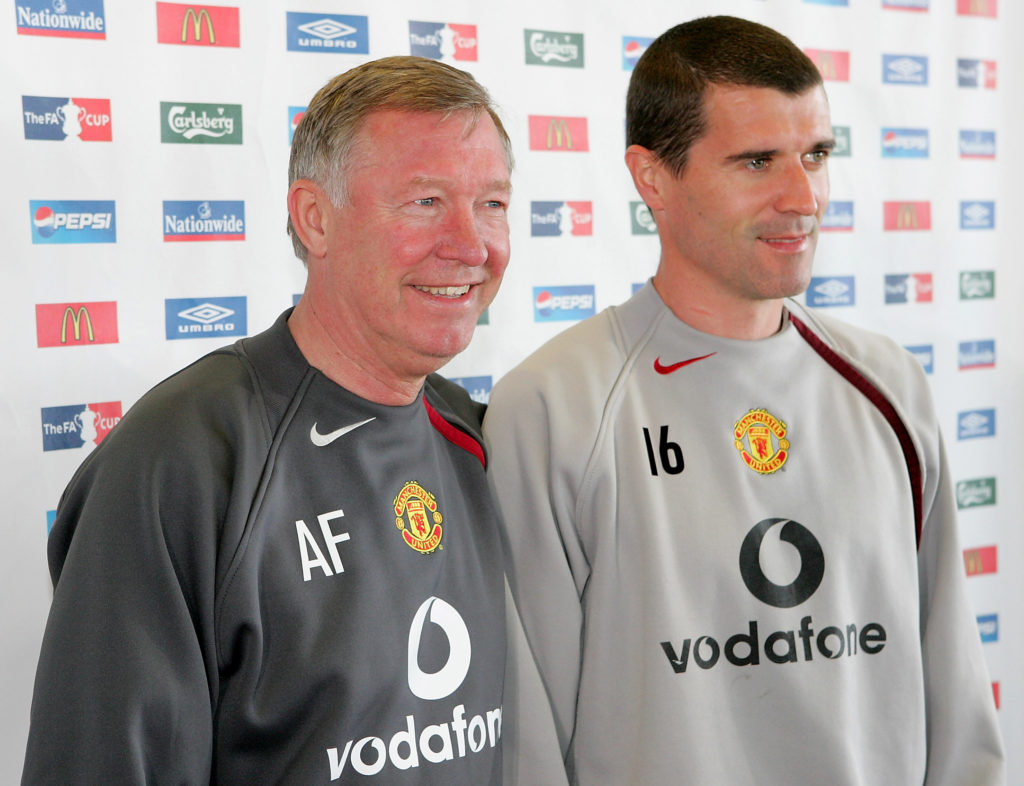 Roy Keane and Sir Alex Ferguson at Press Conference