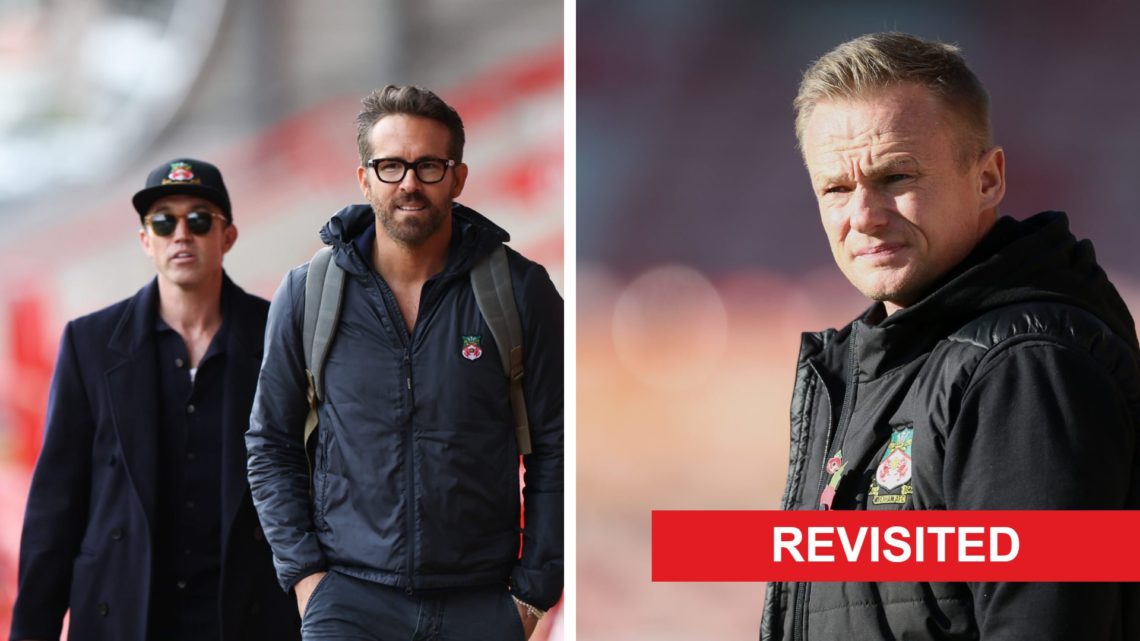 Dean Keates during Wrexham v Rochdale - FA Cup: First Round. Rob McElhenney and Ryan Reynolds before Wrexham v Boreham Wood - Vanarama National Lea...