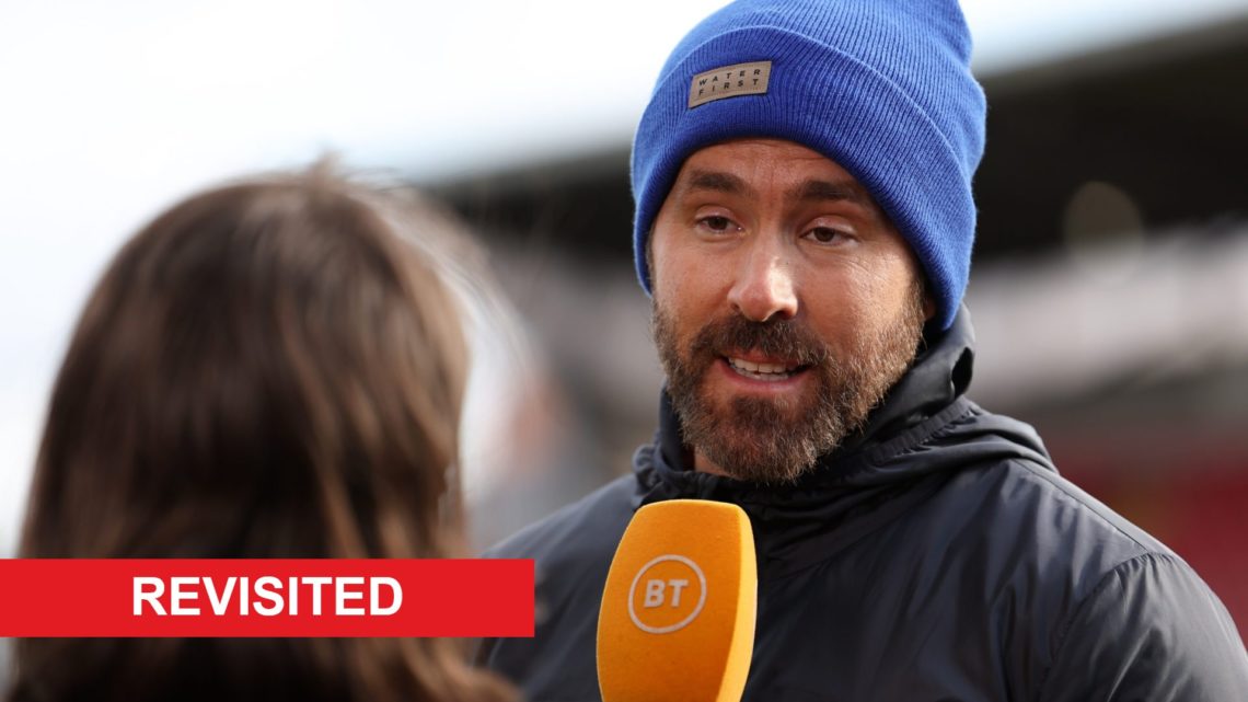 Ryan Reynolds before Wrexham v Notts County - Vanarama National League