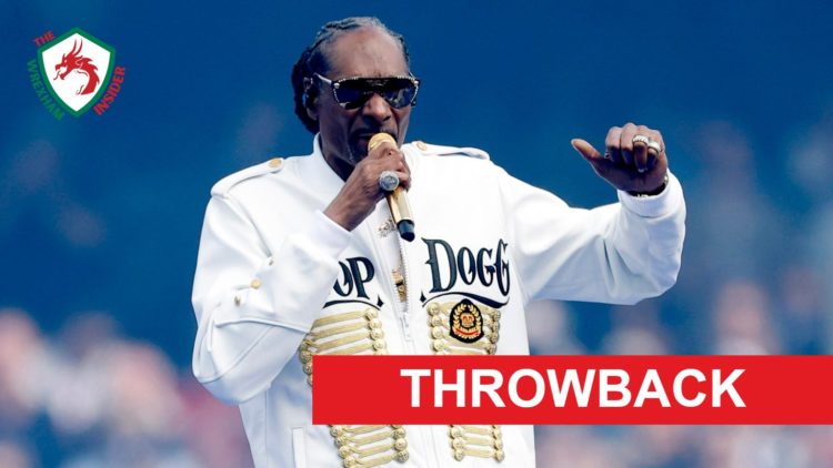 Rapper Snoop Dogg performing.